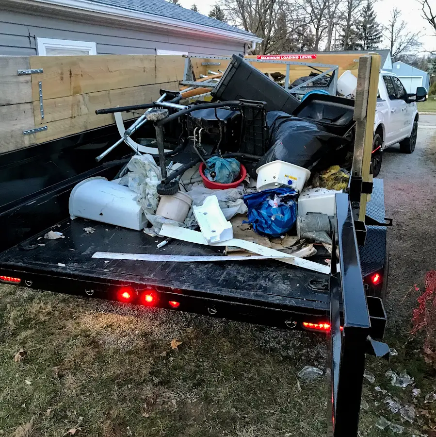 Roll-off dumpster delivered to a residential driveway in Blooming Grove
